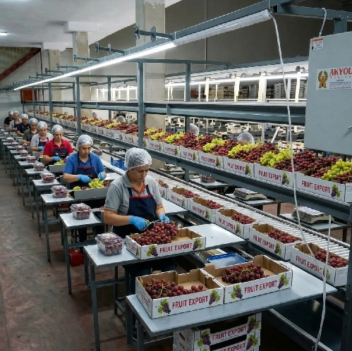 Üzüm Boylama ve Paketleme Hattı
